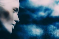blue mannequin