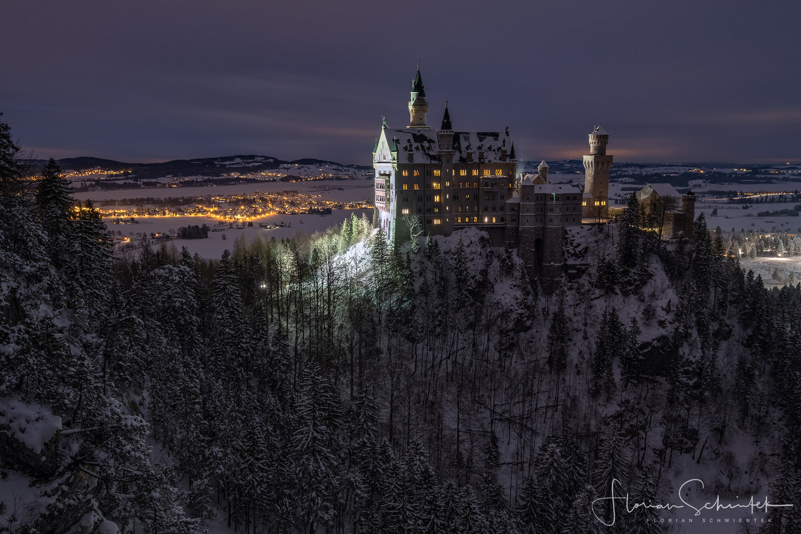 Blue moments of Neuschwanstein