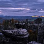 Blue Monday : Blick zur Feste Königstein in der blauen Stunde