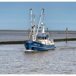 Blue Monday - Fischkutter im Fahrwasser Norddeich Mole