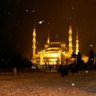 Blue Mosque and snow