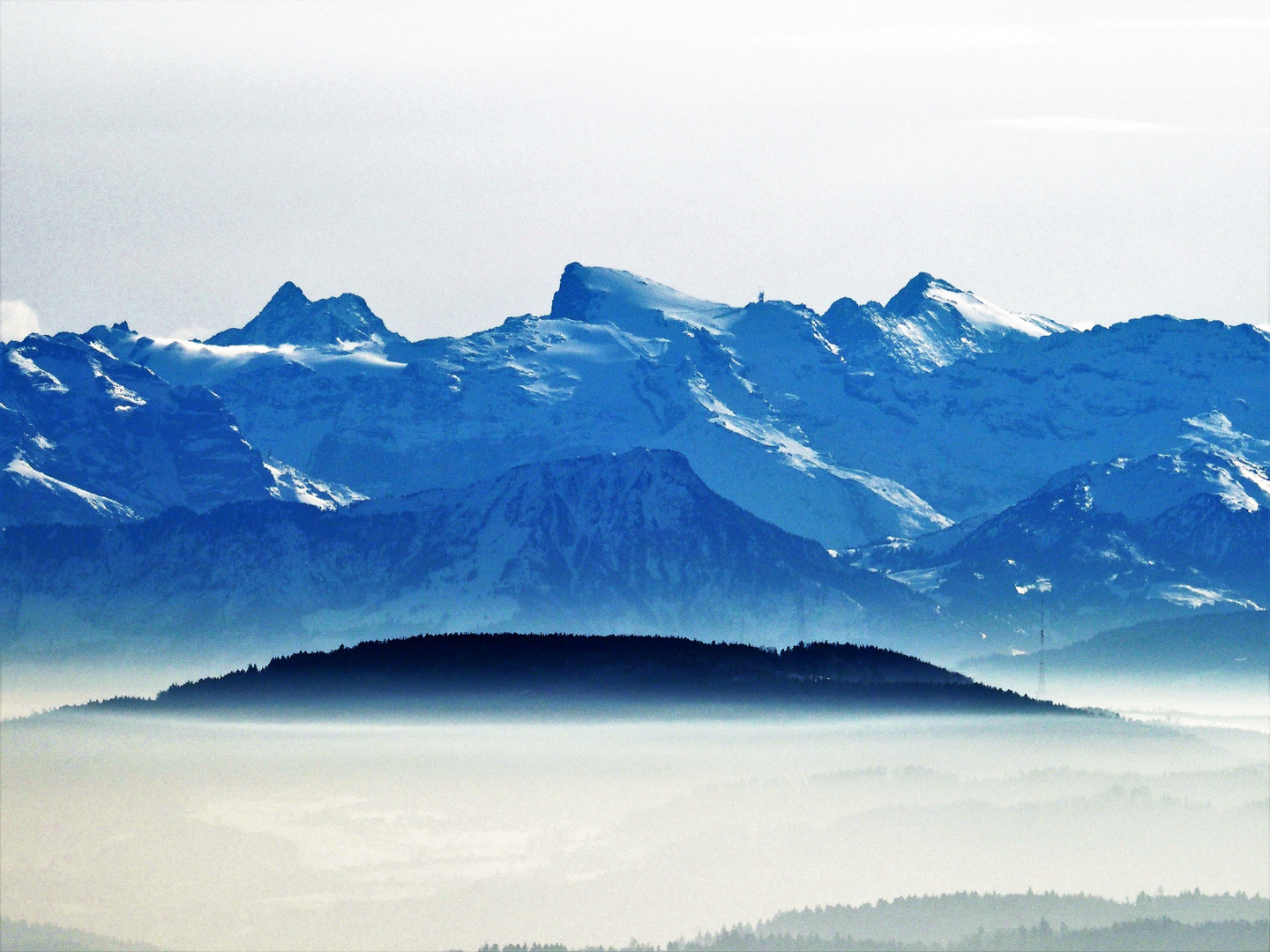 Blue mountains, Switzerland