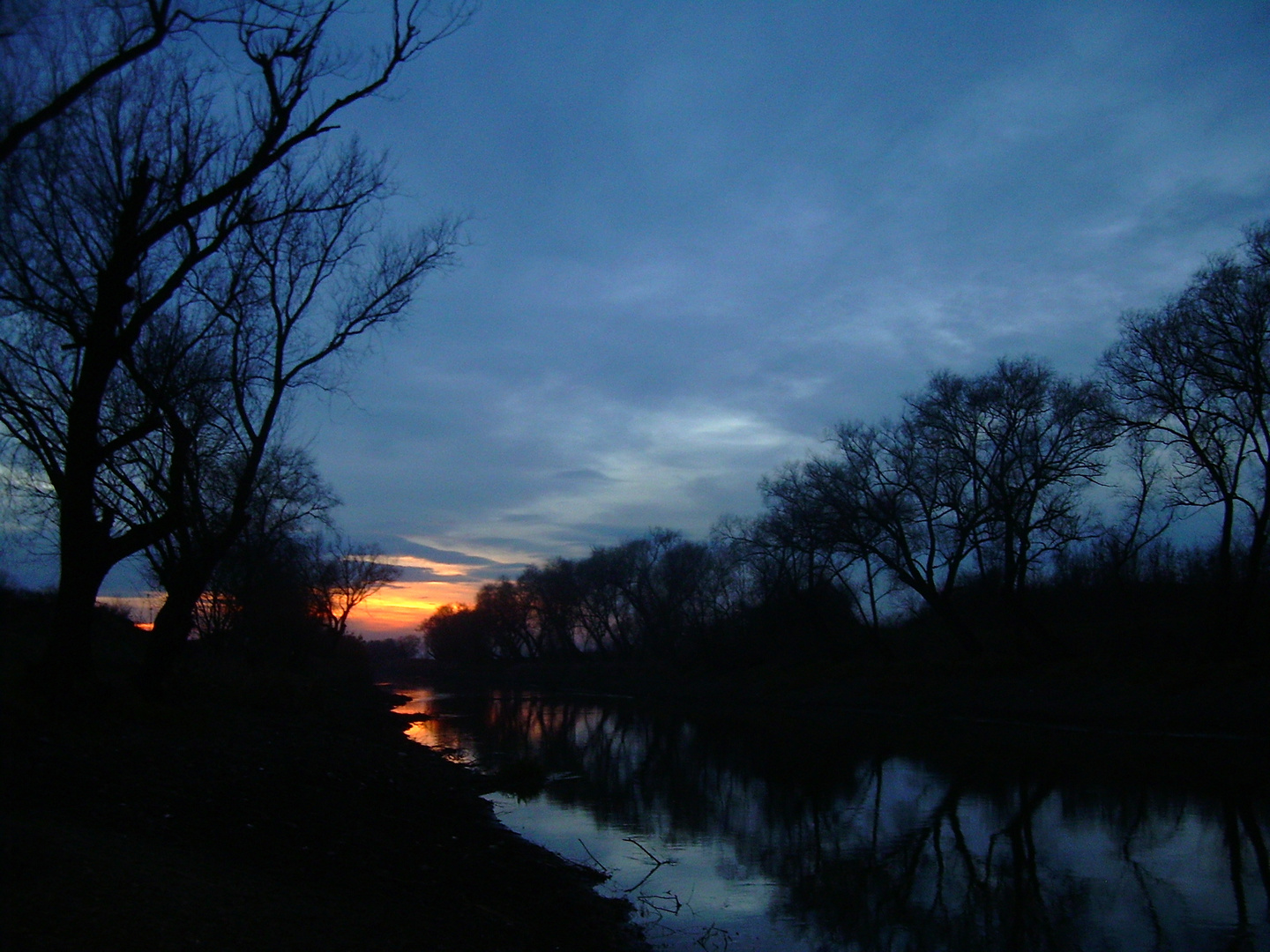 Blue night on my river