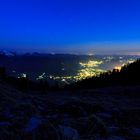 Blue night over a Bavarian city