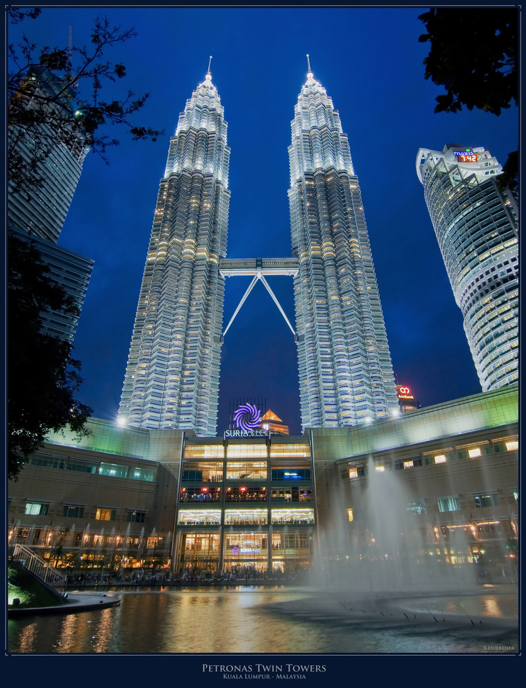 Blue Petronas Towers