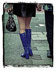 blue polish boots