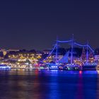 Blue Port Hamburg - Rickmer Rickmers in Blau