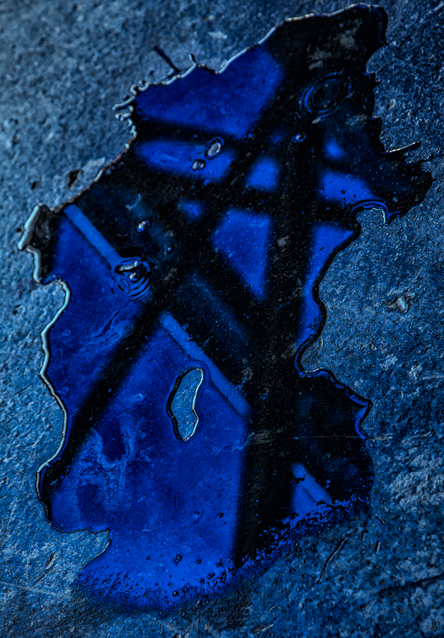 blue puddle