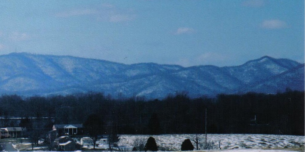 Blue Ridge Mountains in the winter