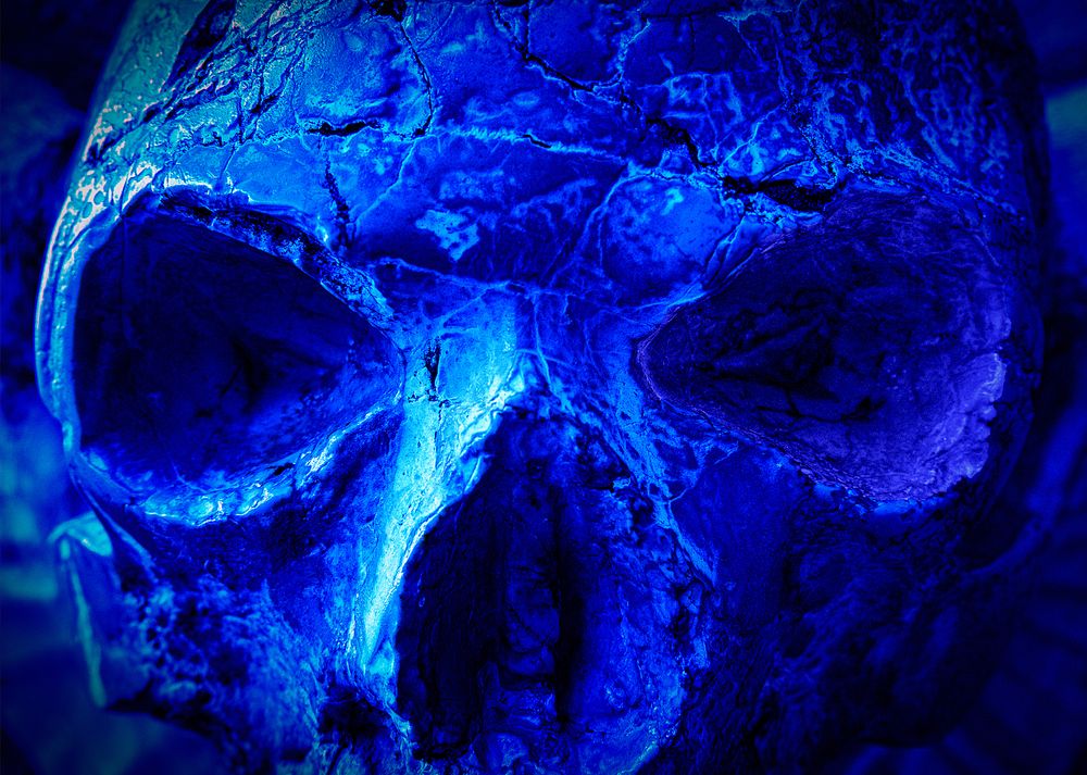 blue skull...