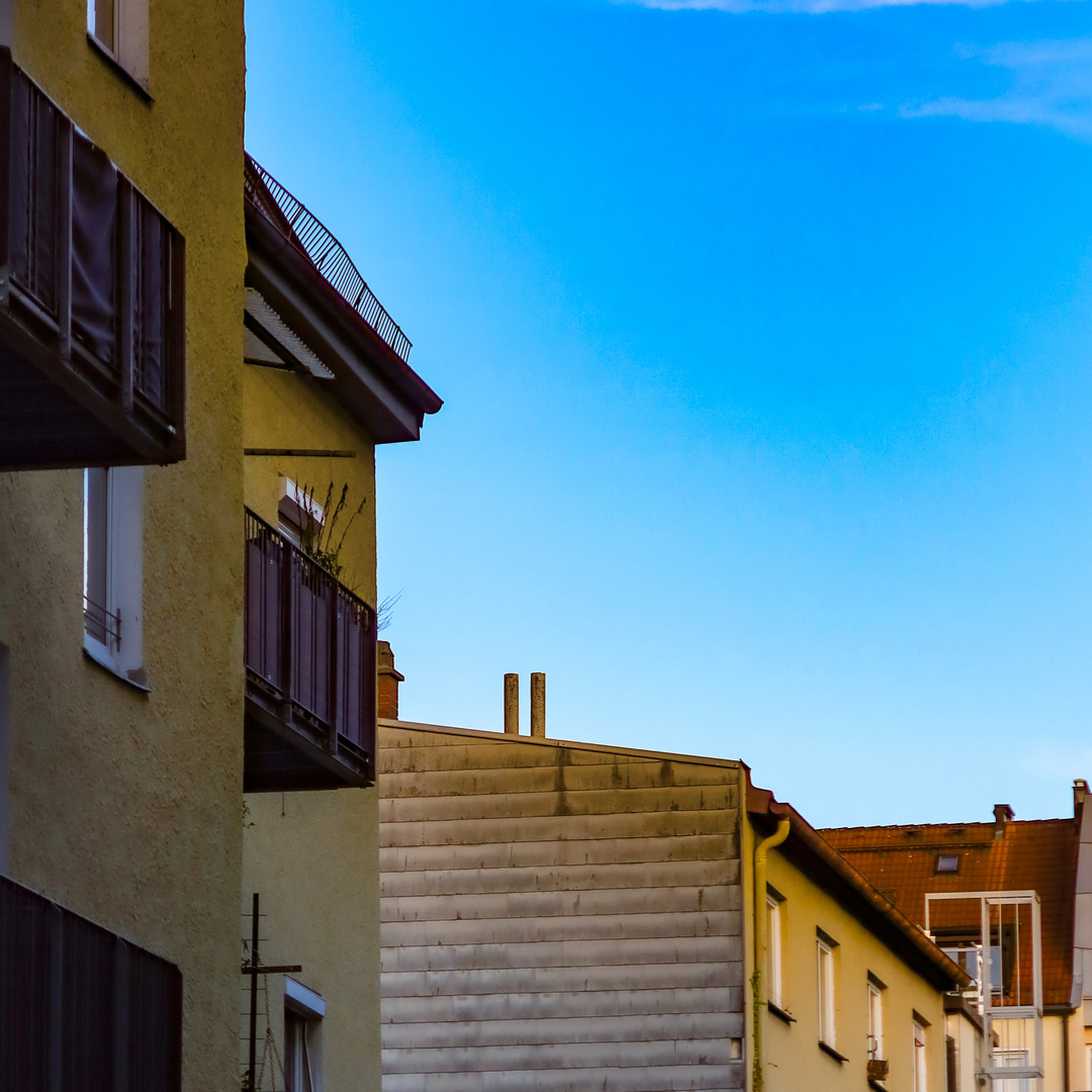 Blue Sky and backyard