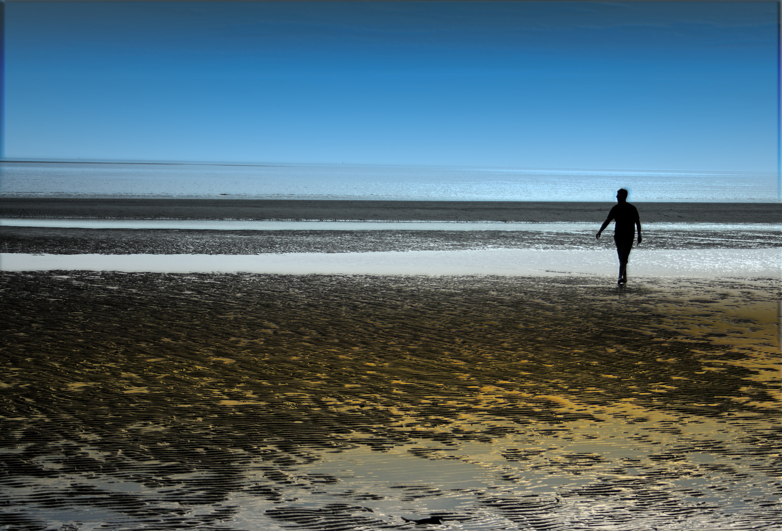 blue sky on the beach