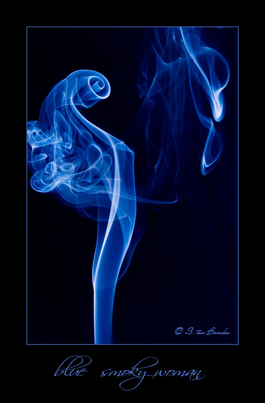 blue smoky woman