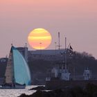 Blue Spinnaker at Sunset