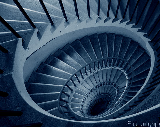 blue stairs