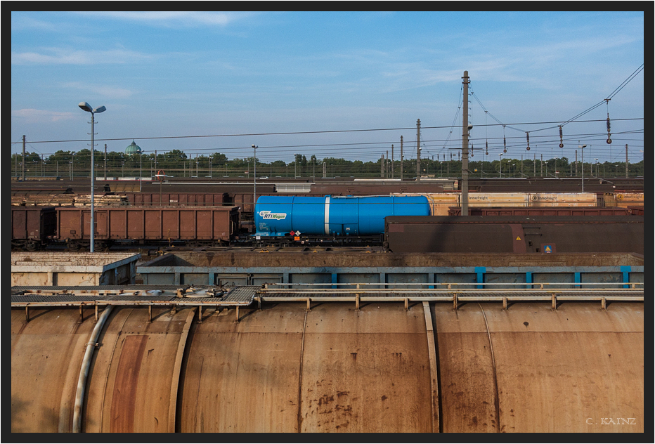 Blue Tank Car