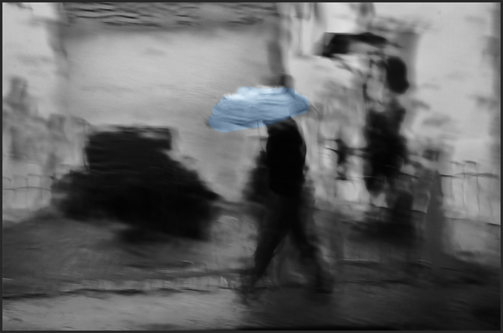 blue umbrella