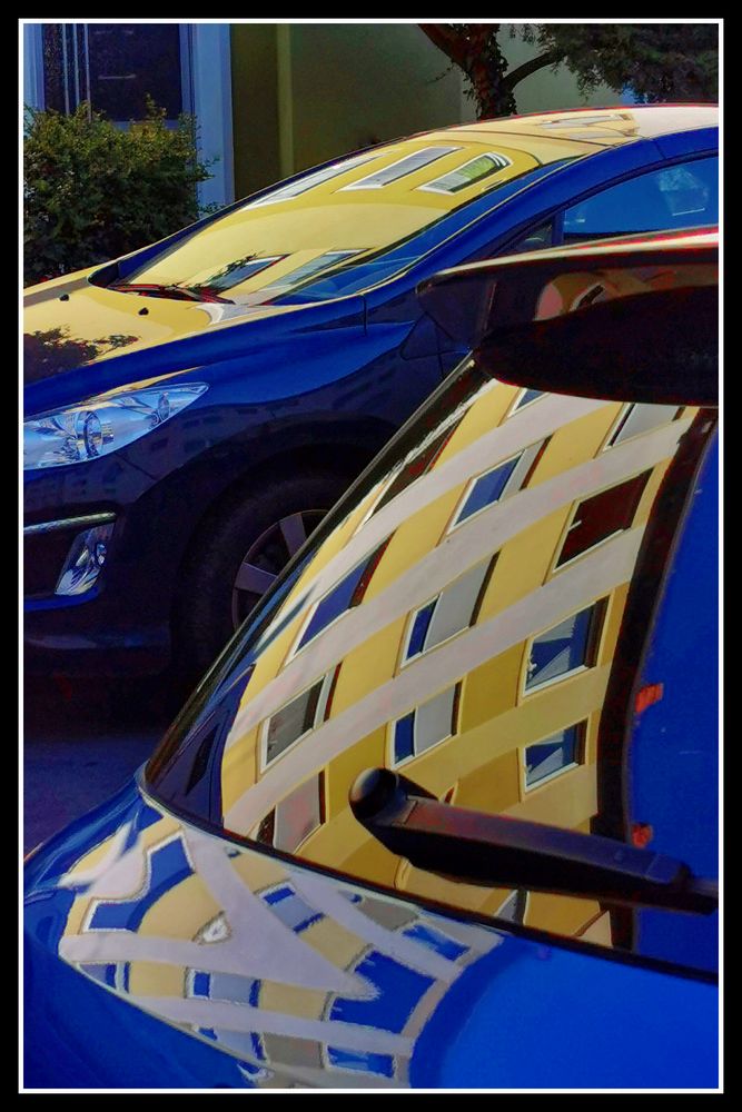 Blue Yellow Cars