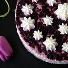 Blueberry-Cream-Cheesecake mit Crunchyboden