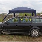 Blumen am Auto