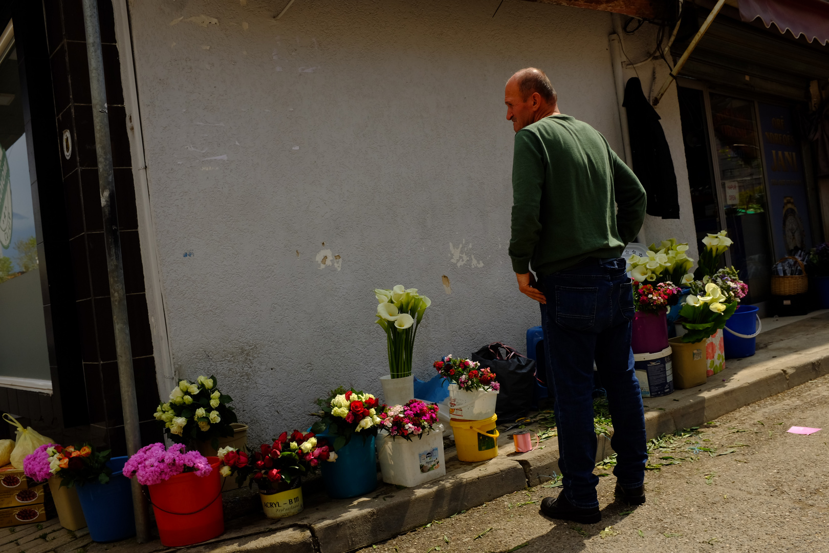 Blumen an der Ecke