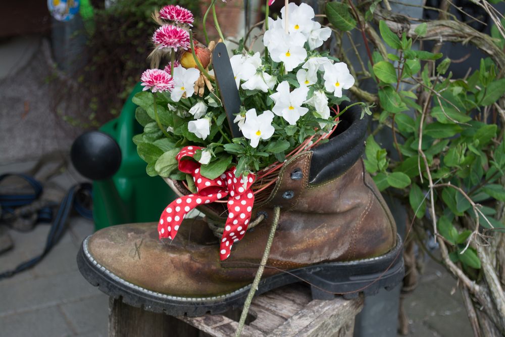 Blumen im DekoSchuh