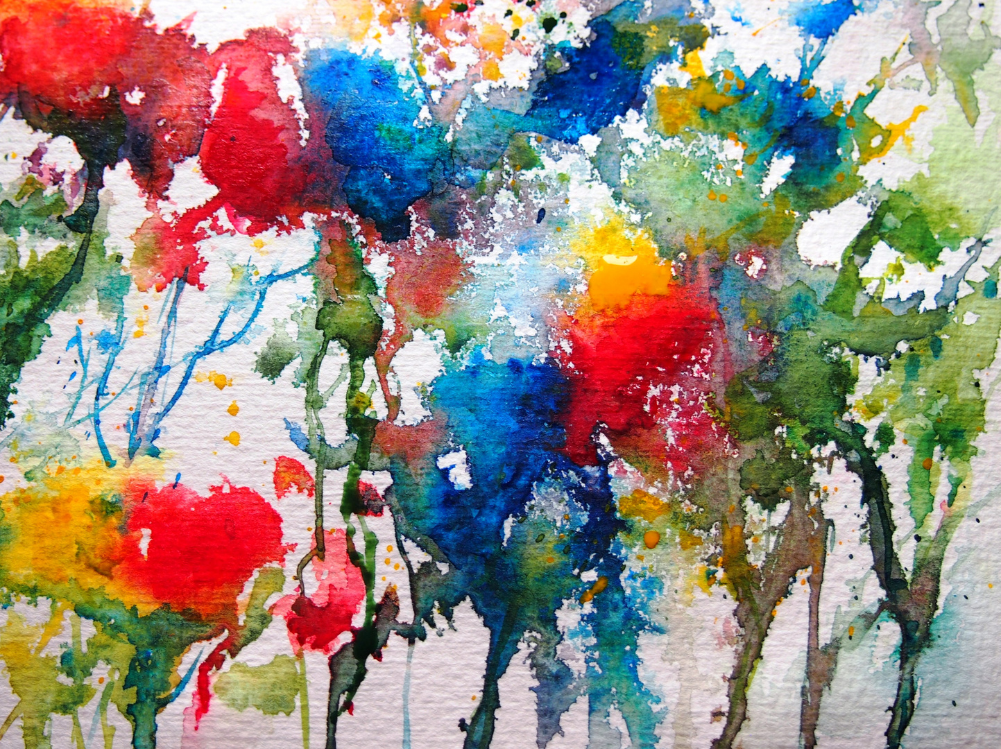 Blumen in Aquarell