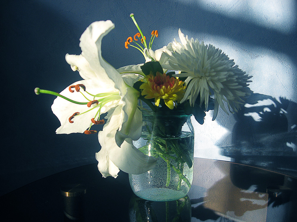 Blumen in Glas