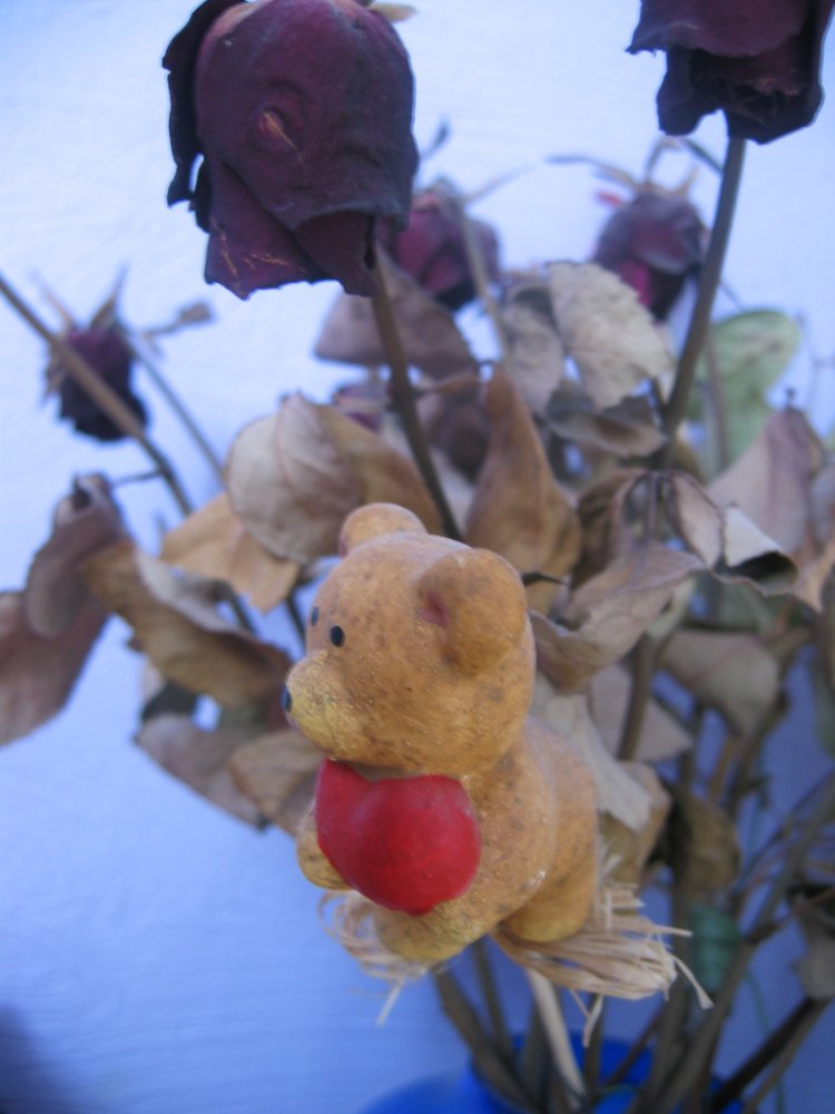 Blumen mit Teddy