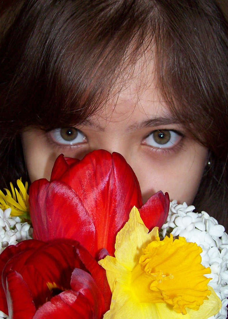 Blumen und Augen
