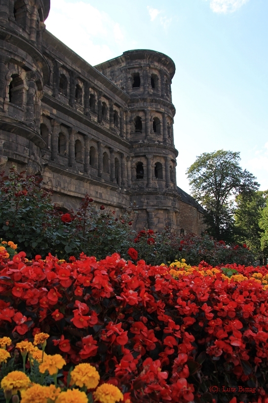 Blumen vor der Porta Nigra