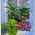 Blumenfenster in Emaille