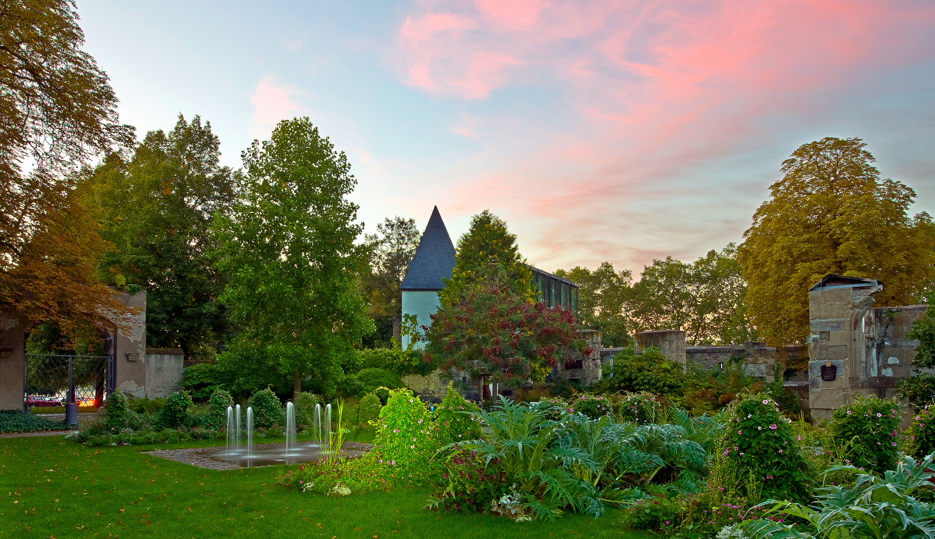 Blumenhof in den Rheinanlagen, Koblenz