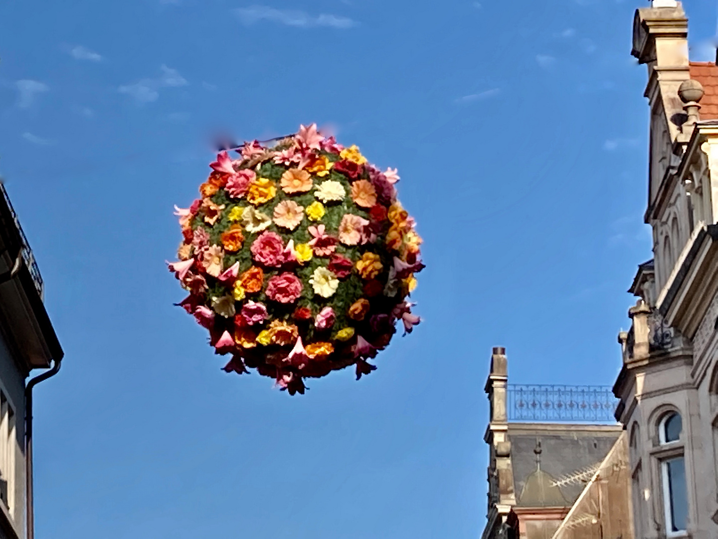 Blumenkugel im Himmel