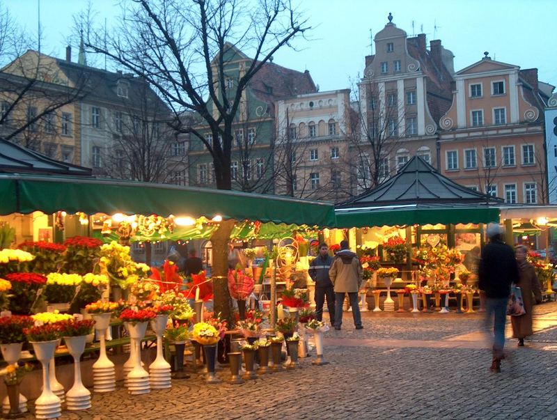 Blumenmarkt am Salzplatz zu Breslau