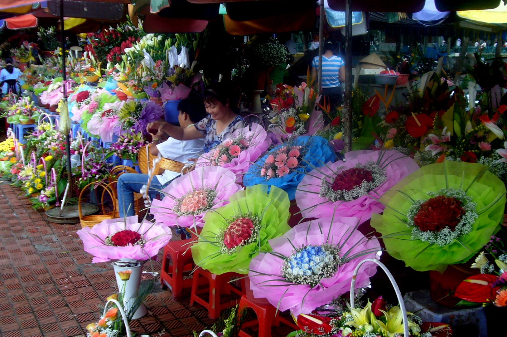 Blumenmarkt in Hue