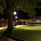 Blumenmolo bei Nacht - Hafenanlage Bregenz