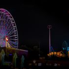 Blumenrad im Wiener Prater bei Nacht