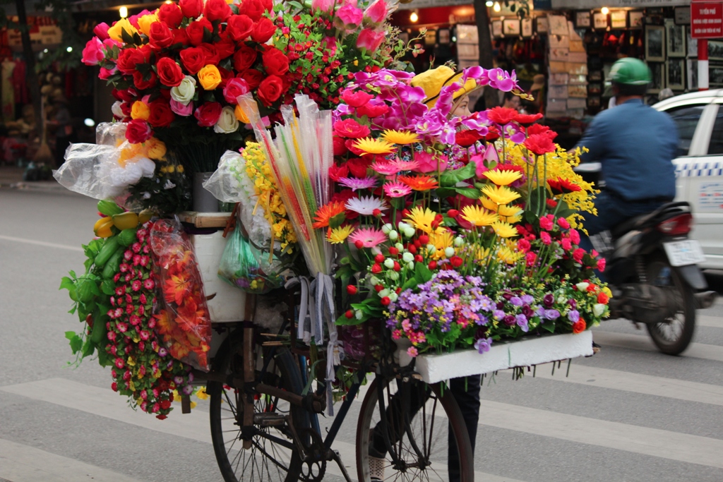 Blumenrad in Hanoi