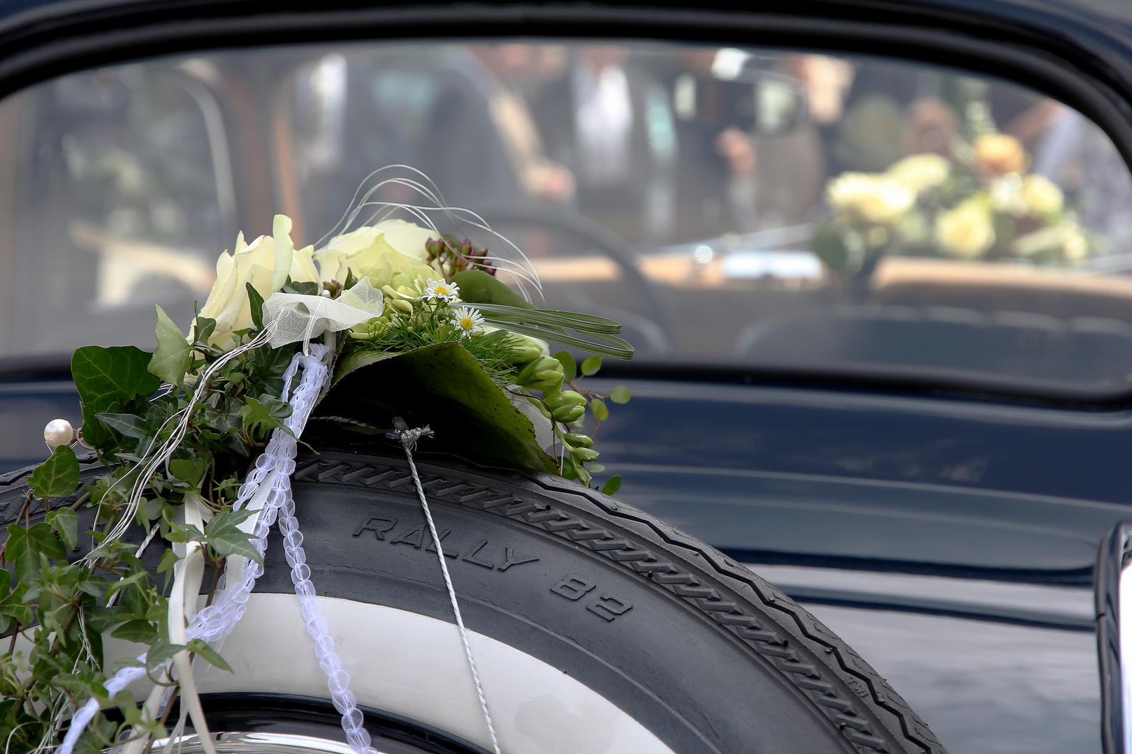 Blumenschmuck auf Oldie