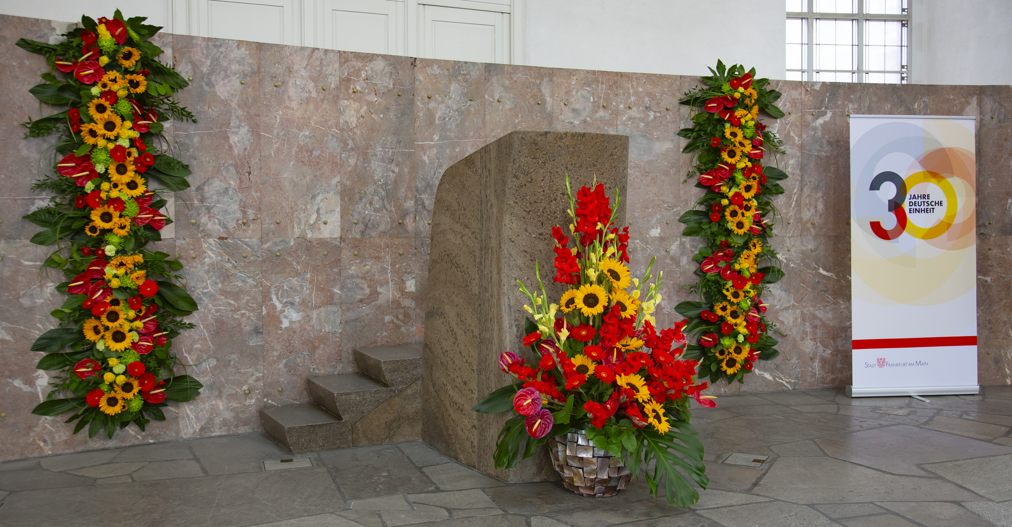 Blumenschmuck in der Paulskirche