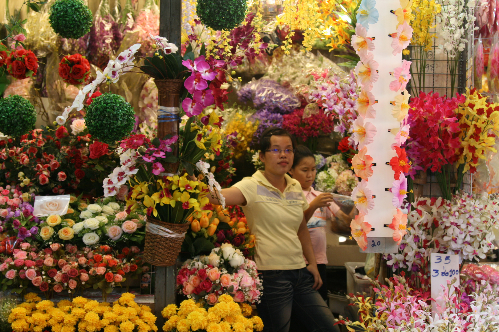 Blumenstand in Thailand