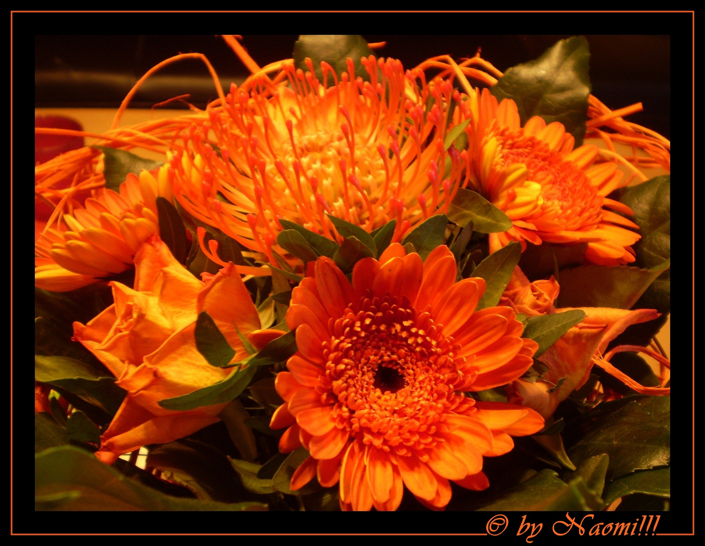 Blumenstrauss orangefarben