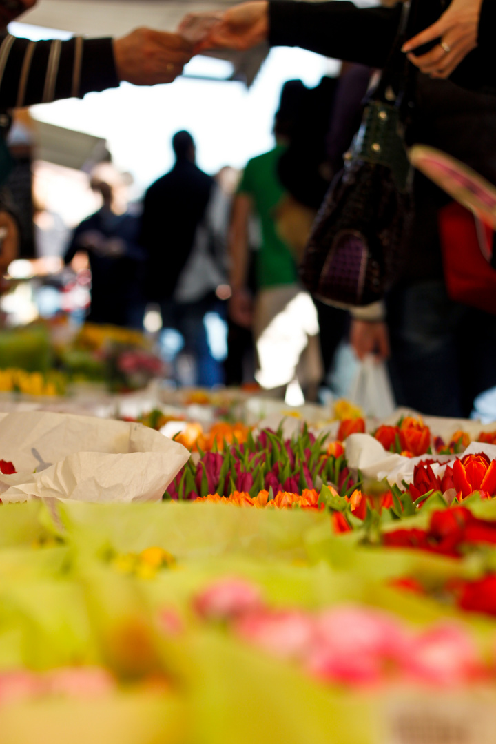 Blumenverkäufer auf dem Naschmarkt