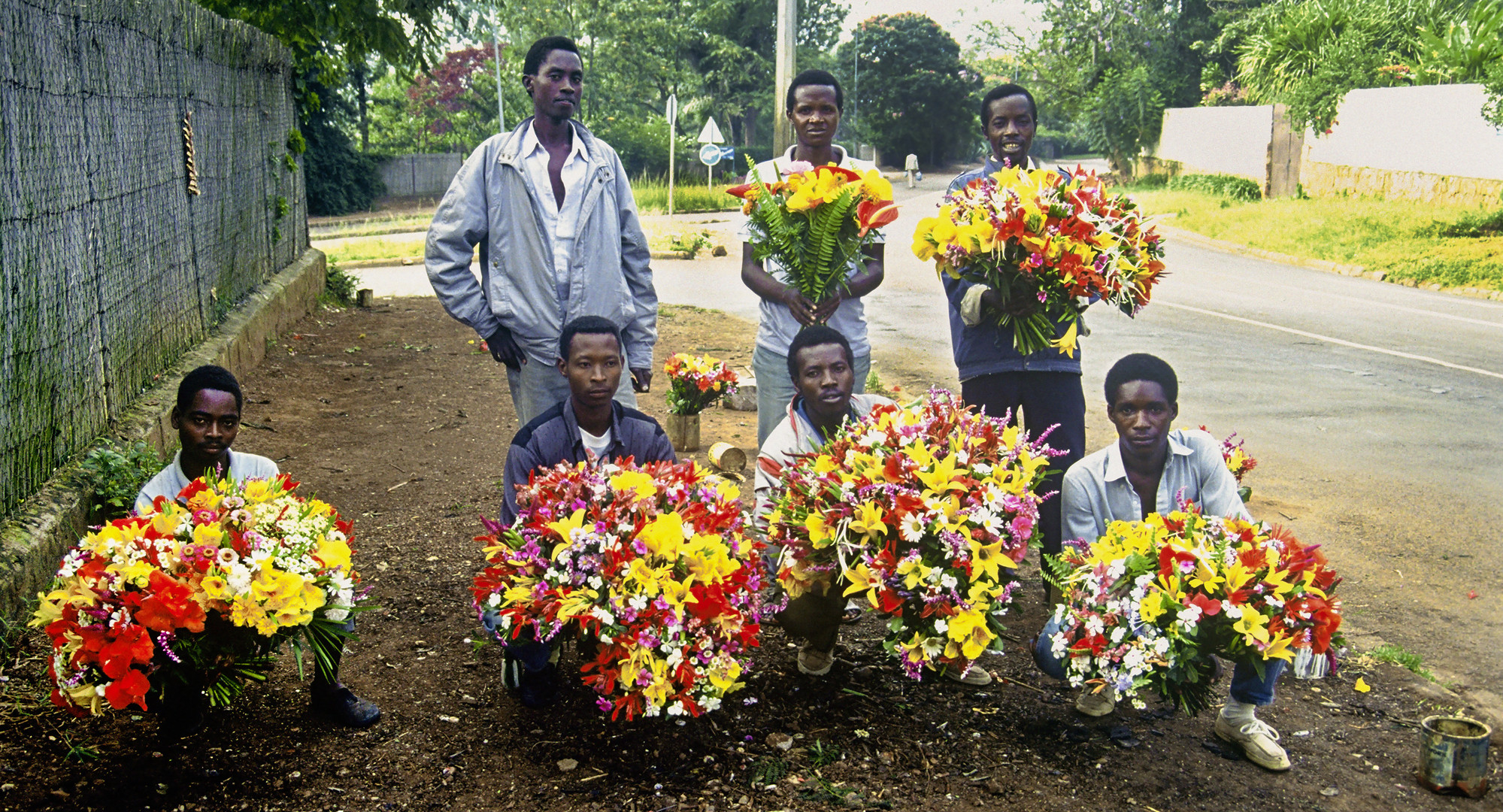 Blumenverkäufer in Kigali