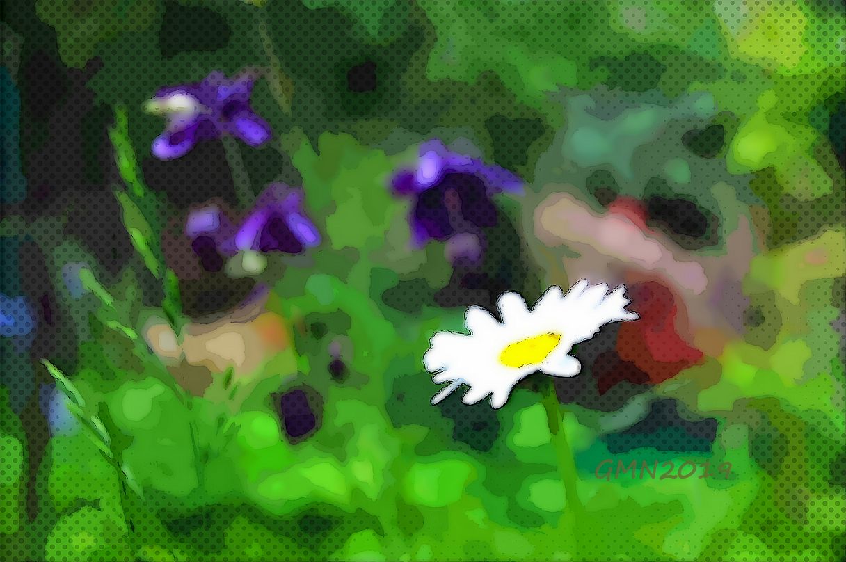 Blumenwiese Gemalt Foto Bild Natur Panorama 2d Grafik Natur Kreativ Bilder Auf Fotocommunity