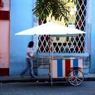 blurred icecream cart