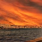 Bluthimmel Sonnenuntergang über Venedigs Lagune 