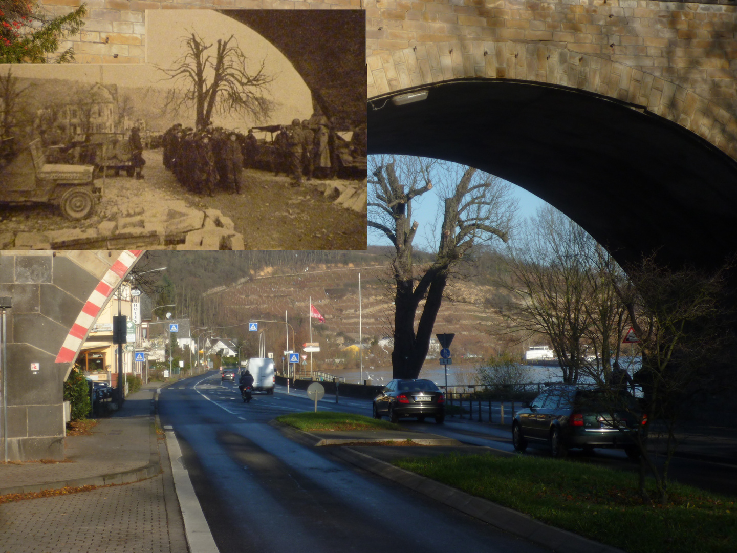 Blutiges Koblenz 1945 - Kapitulation in Güls (Now and then)