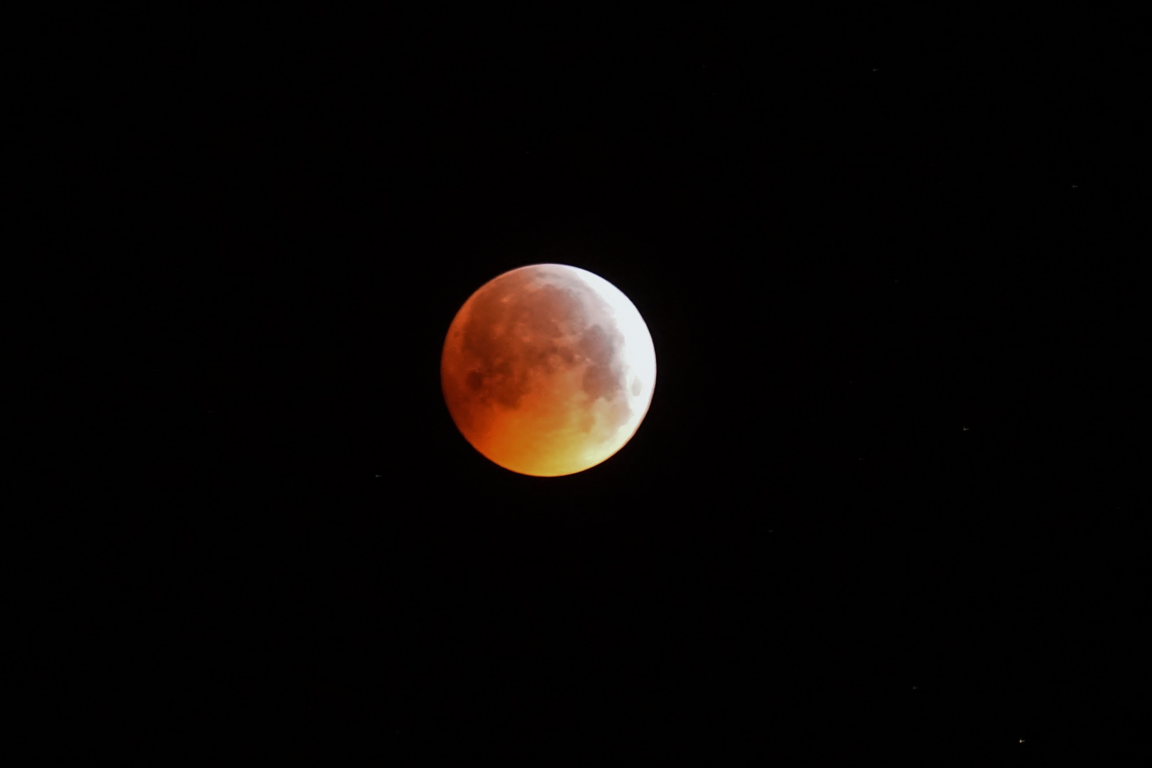 Blutmond heute morgen um 05.47 Uhr 